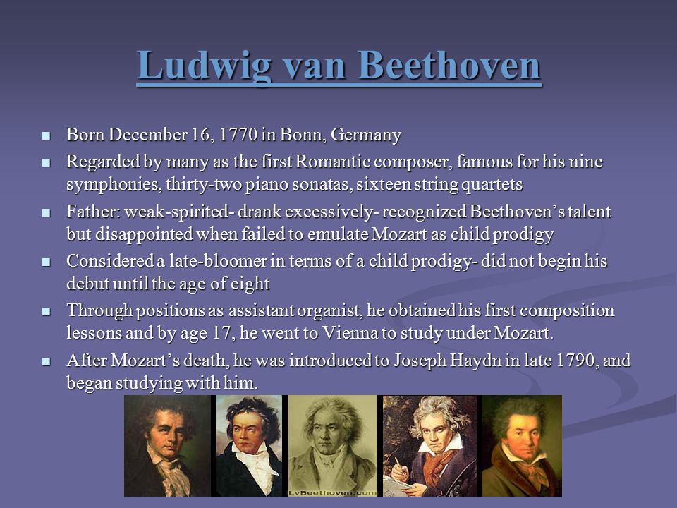 Beethoven early life and talent